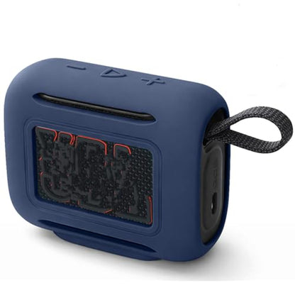 Silicone Protective Cover for JBL Go 5 | Anti-Fingerprint & Sweatproof Case, Shockproof Bumper Skin with Precise Cutouts, Portable Speaker Sleeve - color: Navy Blue