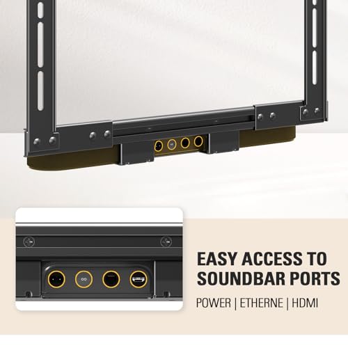 Mounting Dream Soundbar Mount with Easy Access Design for SONOS Beam, SoundBar Bracket with Sliding Block Fits TV up to VESA 600x400mm, Compatible with The Beam Constructed of Duty Aluminum Profile - size: Soundbar Mount for Sonos Beam