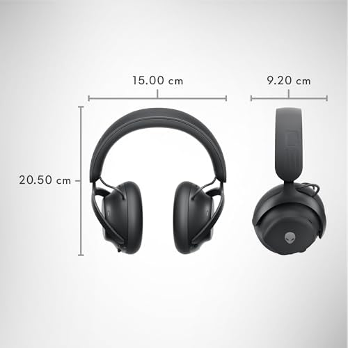 Alienware Pro Wireless Gaming Headset, ANC | 2.4GHz Radio, 50mm Graphene Drivers, Hi‑Res Audio, 20Hz‑40kHz, Transparency Mode, Dark Side of the Moon - color: Dark Side of the Moon