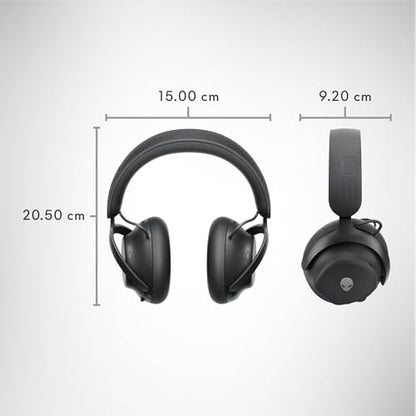 Alienware Pro Wireless Gaming Headset, ANC | 2.4GHz Radio, 50mm Graphene Drivers, Hi‑Res Audio, 20Hz‑40kHz, Transparency Mode, Dark Side of the Moon - color: Dark Side of the Moon
