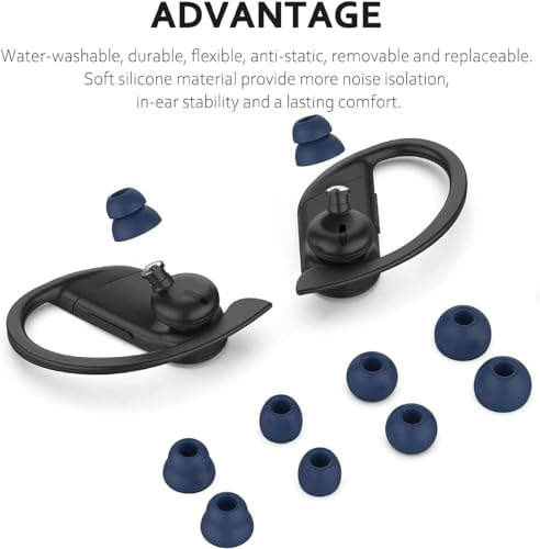 Adhiper Replacement Ear Tips for Beats Powerbeats Pro Earbuds, Blue - color: Blue