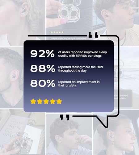 Upgrade Stylish Ear Plugs for Sleep, 45dB Noise Reduction, Side Sleeper Friendly, All-Day Comfort, Reusable, Earplugs for Muffling Snoring, Focus, Travel, Noise-Sensitive, Motorcycle | Designed to reduce snoring, traffic and background noise while helping