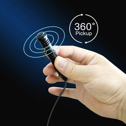 SHIDU Clip On Wired Microphone 3.5mm Audio Plug Compatible with Amplifier | Microphone with 3.5mm Audio Plug for Voice Amplifier Speakers for Teachers,Yoga, Coaches,Tour Guides,Presentations