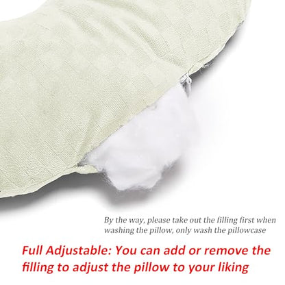 Ear Piercing Pillow with Hole for Cartilage Piercings, CNH Support - color: Cream