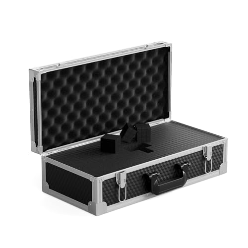 Phenyx Pro Storage Case with Pre-Diced Foam and Alloy Frame PCSE-L | Aluminum Alloy Frame, Protective Gear Storage, Ergonomic Handle, Wireless Mic Systems, Camera Gear - size: Large (53.5*16.5*29cm)