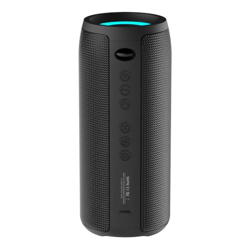 Musibaby M88 Pro 40W Bluetooth Speaker, IPX6, 40H Playtime, Dark Gray | Portable 40W stereo sound with IPX6 splash protection, RGB lights, 40H playtime, Bluetooth 5.3 and dual pairing - color: Black-pro