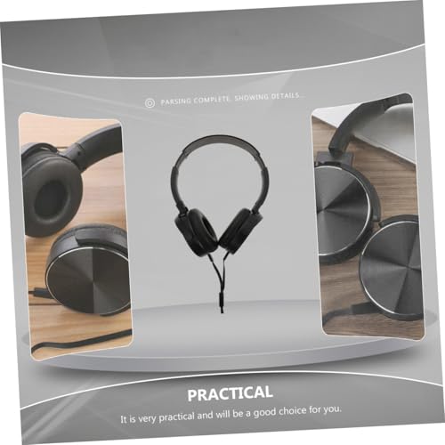 Holibanna Portable Stereo Gaming Headset with Microphone Lightweight Over Ear Wired Headphones for Computer and Smartphone Comfortable Breathable Design for School Age Users