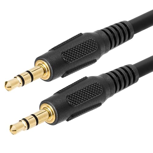3.5mm Aux 오디오 케이블 스테레오 1.8m(6피트) AUX 케이블 수-수 스피커 케이블 보조 코드 어댑터 자동차, 휴대폰, 헤드폰용 - 블랙