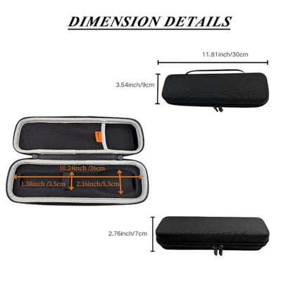 Wireless Microphone Case for 1, Hard Carrying Travel Bag for SMM 107 Handheld Dynamic Microphone Mic Cover with EVA Hard Shell Exterior Compatible with 10.24" x2" Wireless Mic-Case Only