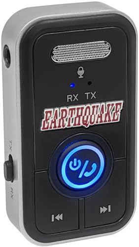 EARTHQUAKE BT5.3NC Bluetooth v5.3 Wireless Audio Transmitter Receiver Adapter, 2-in-1 Bluetooth AUX Adapter for TV/Car/PC/Media Player/Home Theater/Gaming, Low Latency, Dual Device Pairing - One Piece