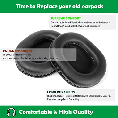 Professional Replacement Earpads Cushions Compatible with JVC HA-S90BN HA-S70BT Headphones Ear Pads with Softer Protein Leather/Memory Foam