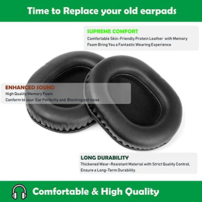 Professional Replacement Earpads Cushions Compatible with JVC HA-S90BN HA-S70BT Headphones Ear Pads with Softer Protein Leather/Memory Foam