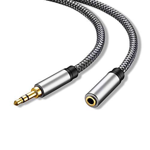 Tan QY 3.5mm 오디오 연장 케이블 0.3m(1피트), 헤드폰용 수 - 암 | 선명한 스테레오 사운드를 위한 24K 금 도금 커넥터, 휴대폰, 태블릿, 스피커, 헤드폰 등을 위한 범용 aux 익스텐더. - size: 1Ft/0.3M
