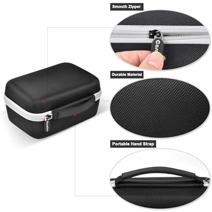 casmilee Microphone Case for Shure SM58/SM57/SM58S/BETA 58A/PGA58/PGA48 | Removable Foam Cradle, Mesh Pocket for XLR Cable, A25D Adapter and Small Accessories, Carry Handle, Black, Box Only