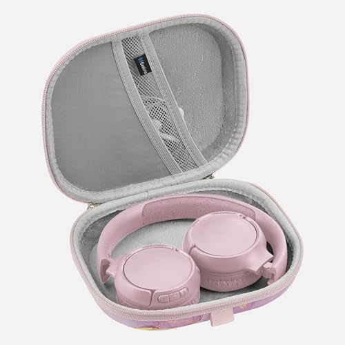 Geekria NOVA On-Ear Headphones Case Compatible with JBL Tune 510BT/500BT/670NC, Live 400BT and More, Replacement Hard Shell Travel Carrying Bag with Cable Storage (Pink Marble) - color: Pink Marble