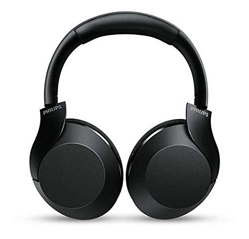 Philips PH802 Wireless Bluetooth Over-Ear Headphones Noise Isolation Stereo with Hi-Res Audio, up to 30 Hours Playtime with Rapid Charge (TAPH802BK) - style: Echo Cancellation | 30 hrs batt