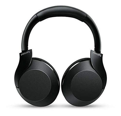 Philips PH802 Wireless Bluetooth Over-Ear Headphones Noise Isolation Stereo with Hi-Res Audio, up to 30 Hours Playtime with Rapid Charge (TAPH802BK) - style: Echo Cancellation | 30 hrs batt