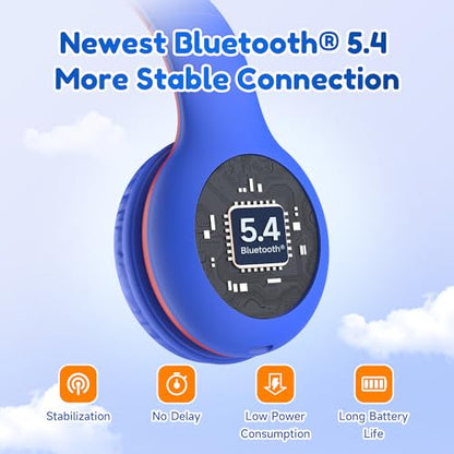 EarFun K2 Kids Bluetooth Headphones for School, Kids Headphones with Mic - color: Navy Blue