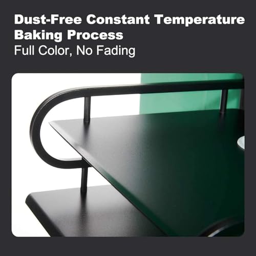 Floating Shelf, Wall Mount Shelf Steel Mount with Cable Management Holes, Space Saving Multimedia Shelf for DVD Player Game