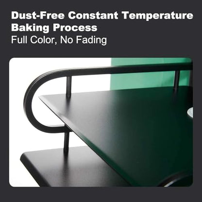 Floating Shelf, Wall Mount Shelf Steel Mount with Cable Management Holes, Space Saving Multimedia Shelf for DVD Player Game