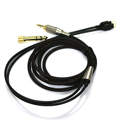 NewFantasia Replacement Audio Upgrade Cable Compatible with Sennheiser HD650, HD600, HD580, HD58X, HD660S, HD660S2, Massdrop HD6XX Headphones 1.2meters/4feet - size: 1.2m