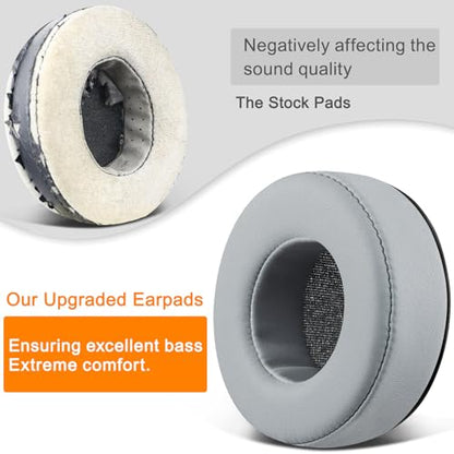 SOULWIT Earpads Replacement for Skullcandy Hesh & Hesh 2 Wireless Over-Ear Headphones, Ear Pads Cushions with Soft Protein Leather, Noise Isolation Foam - Grey - color: Grey