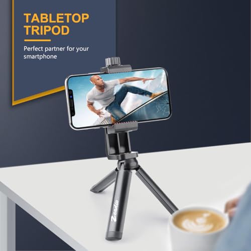 Zeadio Metal Mini Tripod, Desktop Tabletop Stand Compact Tripod for Smooth 4, Osmo Mobile, Vimble 2, Gimbal Handle Grip Stabilizer and All Cameras - style: Basic Version