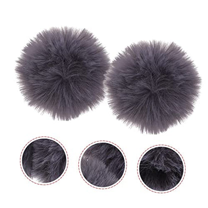 BESPORTBLE 2pcs Windproof Fleece Mic Furry Cover Windscreen Cover for Outdoor Recording