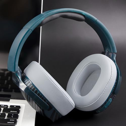 SOULWIT Replacement Earpads for Skullcandy Hesh 3/ANC/Evo & Crusher Wireless/540/ANC/Evo & Venue ANC Over-Ear Headphones, Ear Pads Cushions with Protein Leather, Noise Isolation Foam - Grey - color: Grey