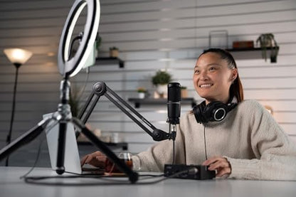 Audio-Technica AT-UMX3 USB Desktop Audio Mixer | USB audio mixer with loopback and phantom power for streaming, podcasting and gaming - color: Black