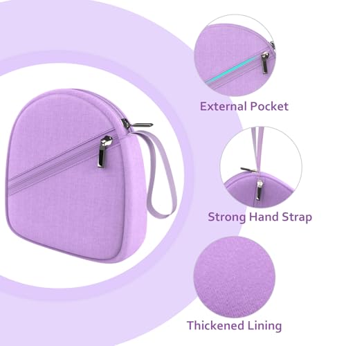 Headphone Case Compatible with JBL/Beats/Sony/BERIBES/SoundCore/TOZO/KVIDIO/JLab/Bose, Ultra-Thin Headphone Bag Travel Carrying Universal, Purple - color: Purple