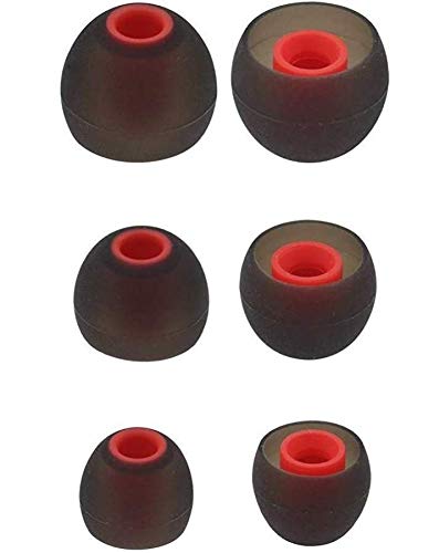 Replacement Silicone Eartips Eargels Earbuds Ear Tips Compatible with Senso, Zeus, Otium, Hussar, Sony MDR, Tozo, Mpow Headphones & Earphones (1 Pair of Each Small Medium & Large) - size: 1 Pair Each: Small, Medium & Large