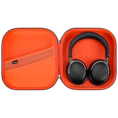 Geekria Shield Headphones Case for Lay Flat Over-Ear Headphones, Replacement Hard Shell Travel Carrying Bag, Compatible with Bose QC Ultra II, B&O Beoplay H95, Sony WH-CH520 and More (Black)