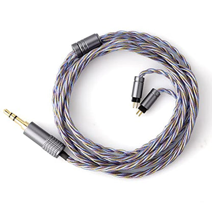 Linsoul Tripowin Zoe 4-Core Hybrid Litz IEM Upgrade Replacement IEM Cable | Pure Copper Silver-Plated Copper Gold-Plated, 24AWG In Ear Monitor Wire for Musician Audiophile, 3.5mm, 2pin 0.78mm - size: 2pin, style: 3.5mm