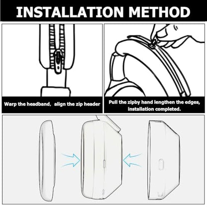 3 Set Case Cover for Sony WH-1000XM5 Headphones,Embody Ear Pad Cover/Headband Cover/Ear Cover Soft Silicone Headphones Accessories（Off White） - color: Off White