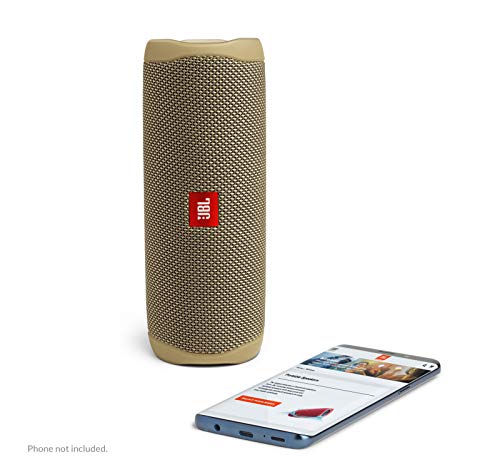 JBL FLIP 5, Waterproof Portable Bluetooth Speaker, Sand | Sounds better than ever, Bring the party anywhere, Make a splash with IPX7 waterproof design, A rainbow of colours - color: Sand
