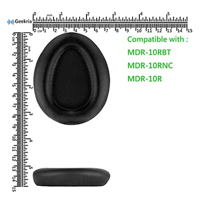 Geekria Replacement Ear Pads for MDR-10RBT, MDR-10RNC, MDR-10R Headphones Ear Cushions, Repair Parts with Video Guide (Black)