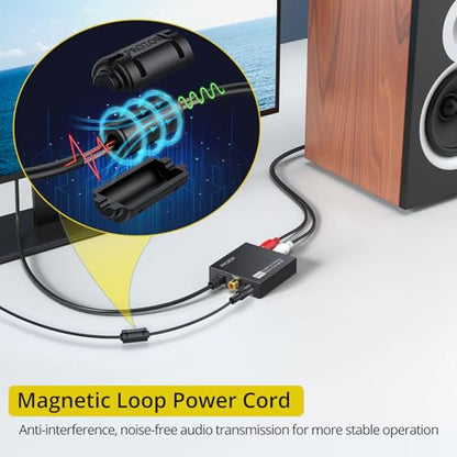 PROZOR 192KHz 디지털 - 아날로그 오디오 컨버터, DAC 광학 - 아날로그 L/R RCA 3.5mm 컨버터, 디지털 SPDIF 토스링크 광학 - 3.5mm 잭 어댑터 PS3 HD DVD PS4 Amp 애플 TV 홈 시네마용 - size: Lightweight Shell, style: 2.0CH PCM
