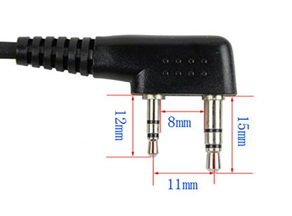 2 Wire Acoustic Tube Earpiece Mic Headset Compatible for Baofeng BF-F9 | Compatible with Baofeng BF-F8HP BF-F9 UV-82 UV-82HP UV-82C UV-5R UV-5R+ UV-5RMini UV-5RA UV-5RB UV-5RC UV-5RD UV-5RE