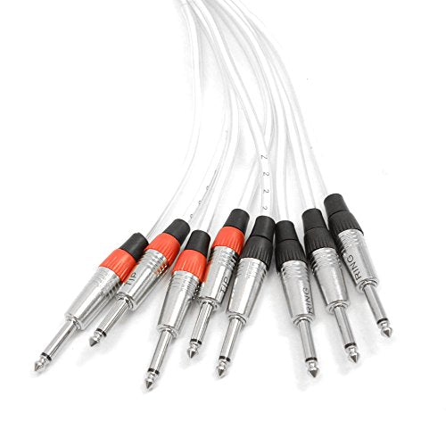 Seismic Audio - SAST-4-8-15 - 4 Channel 1/4" TRS Insert Snake Cable to 8 1/4" TS - 15 Feet - size: 15 Foot - 4 TRS x 8 TS