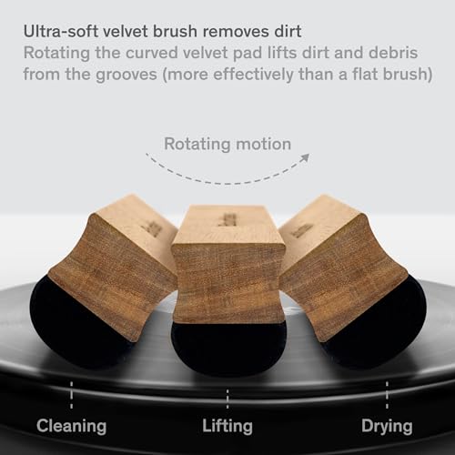 Boundless Audio Vinyl Record Cleaning Kit - 5-in-1 Brushes, Solution & Bag - size: 5 pc