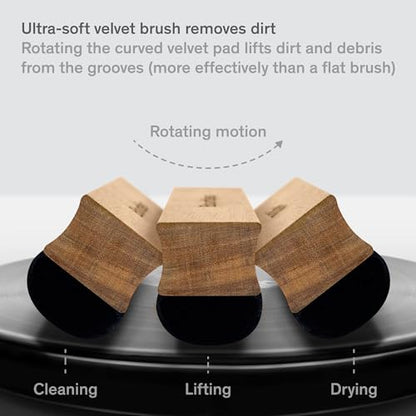 Boundless Audio Vinyl Record Cleaning Kit - 5-in-1 Brushes, Solution & Bag - size: 5 pc