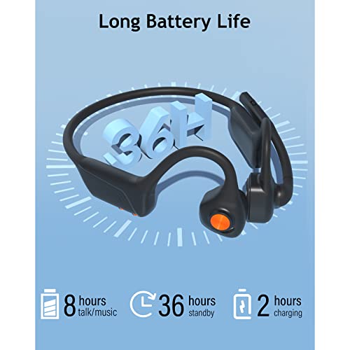 MONODEAL Bone Conduction Headphones with Mic,Open Ear Headphones Wireless Bluetooth 5.1/Mute Function/Multi-Point Capable,Air Conduction Headset with Noise Canceling Mic,for Driving Home Office | Bluetooth 5.1 Mute Function Multi-Point Capable Air Conduct