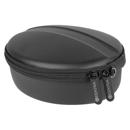 Geekria Shield Headphones Case for Foldable On-Ear Headphones, Replacement Hard Shell Travel Carrying Bag with Cable Storage, Compatible with JBL Tune770NC, JLab Go Lux ANC and More (Black)