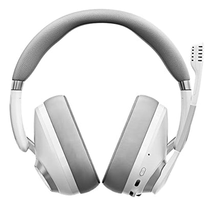 EPOS Gaming H3Pro Hybrid Gaming Headset - PC Headphones with Microphone - Noise-Cancellation, Adjustable, Smart Button Audio Mixing, Bluetooth, Gaming Suite, Surround Sound - (Ghost White) - color: Ghost White