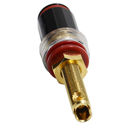 Banana Plug Socket Connector Speaker Binding Post Audiophile Gold Plated Pure Copper Amplifier Speaker Terminal Connector Banana Jack Sound Audio Connector Adapter Audio Video Cable Plugs