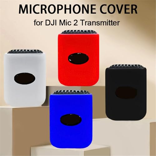Mic 2 Transmitter 2 Pcs Silicone Case for DJI Mic 2 Transmitter Wireless Microphone Shockproof Scratch-proof Anti-collision Protector Flexible Cover Accessories(Blue) - color: Blue