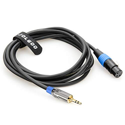 JOLGOO XLR Female to 3.5mm Cable, Unbalanced XLR Female to 1/8" Stereo Plug Microphone Cable, 3.5mm to XLR Cable for iPhone, iPod, Computer, Video Camera, and More, 10 Feet - size: 10 Feet, style: XLR Female to 3.5mm