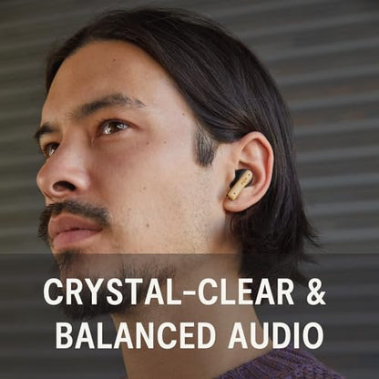 House of Marley Little Bird True Wireless Earbuds, Touch Controls, Built-in Mic, 24 Hours Playtime with Case, USB-C Quick Charge, Sustainable Materials, Movie and Gaming Mode, Black | Earphones with integrated microphone, 24 hours of battery life, In-ear
