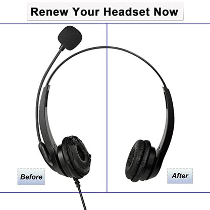 Ear Cushions for Plantronics Headset Replacement 50mm Ear Pads (10 Pack) | Work for Headphones Plantronics HW251N HW261N HW510 Blackwire C320 3210 3220 Jabra Pro 920 9450 GN 2000 9125 Biz 1500 2400II